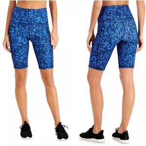 💇‍♀️Idealogy Cobalt Blue Animal Print Athletic Shorts Size 1X